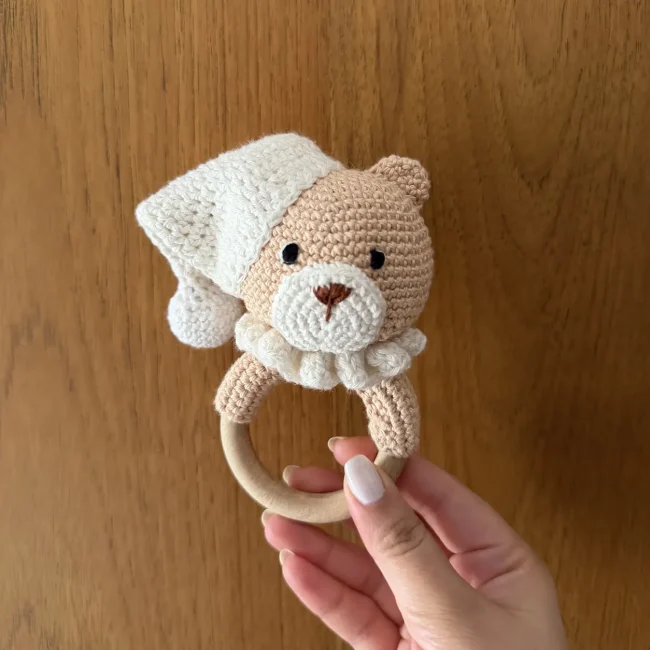 Bear with Hat Rattle